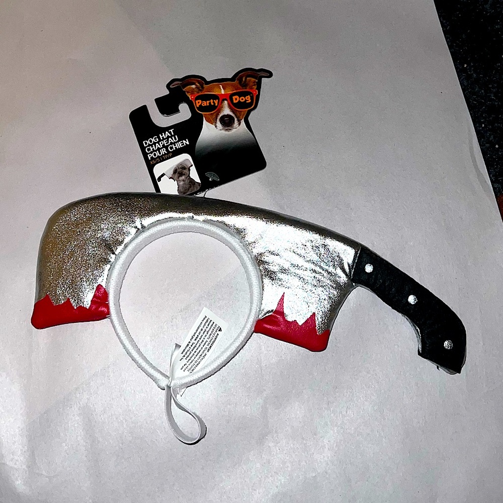 ⭐️NWT Dog/ Cat Halloween Knife Butcher’s Hat XS/S - Picture 3 of 8